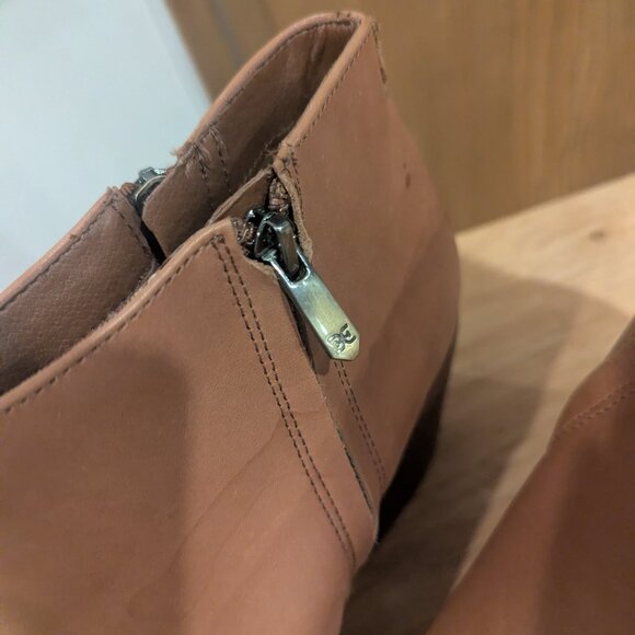 Sam Edelman Brown Leather Zip Ankle Boots -Size 10 - Picture 2 of 8